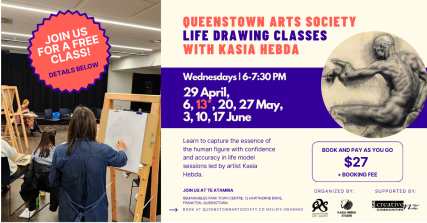 Te Wāhi Toi - QAS Life Drawing Classes with Kasia Hebda - 20 May