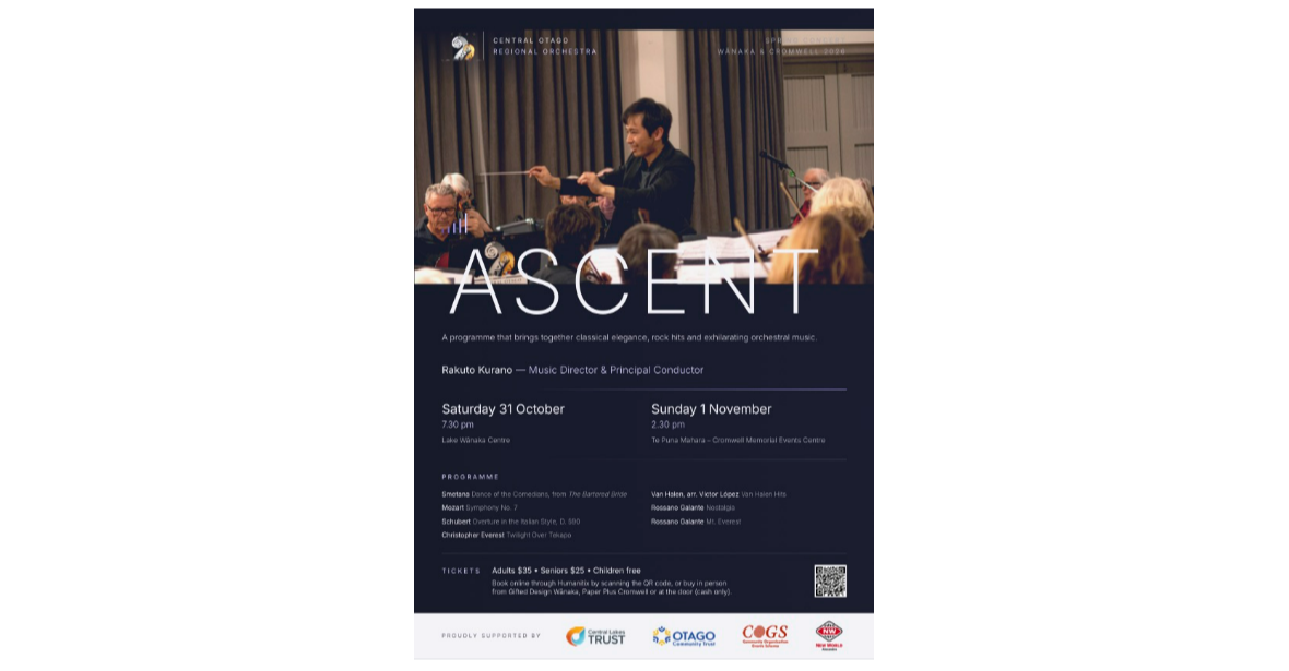 Central Otago Regional Orchestra presents 'Ascent'
