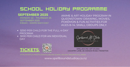 Te Wāhi Toi - Spellbound School Holiday Anime & Art Programme Week 1