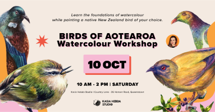 Te Wāhi Toi - Birds of Aotearoa • Watercolour Workshop with Kasia Hebda